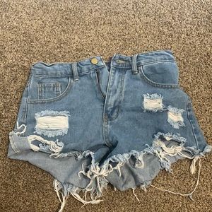 Light blue ripped Jean shorts!
